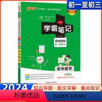 数学 初中通用 [正版]2024新版PASS绿卡学霸笔记初中数学通用版漫画图解速查速记初一初二初三七八九年级中考复习资料