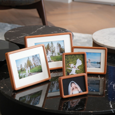 桐橡主义圆角弧面相框摆台圆角弧面相框摆台6寸8寸7寸10寸相册框画框A4儿童像框架照片相框巴西花梨木7寸