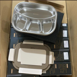 304不锈钢分格饭盒学生户外便携保温便当盒大容量密封保温饭盒