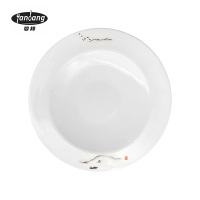 晏邦 密胺餐具 宽边盘山水 12寸 直径350*35mm 1个