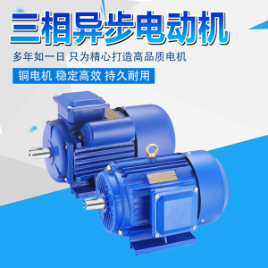 汐岩三相异步电动机380v 单相电机220v小型两相7.5kw1.5千瓦调速马达 单相2.2KW-4/1400转