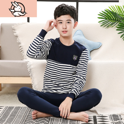 HUAYANGTU棉中大童秋衣秋裤套装男孩儿童保暖男童女童棉青少年内衣内衣童