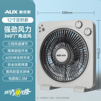 奥克斯转页扇家用鸿运扇风大音轻三档调节台扇定时宿舍桌面风扇 12寸定时款
