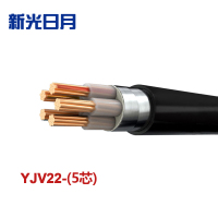 新光日月 交联聚乙烯绝缘铠装电力电缆YJV22(5芯)4平方/每米