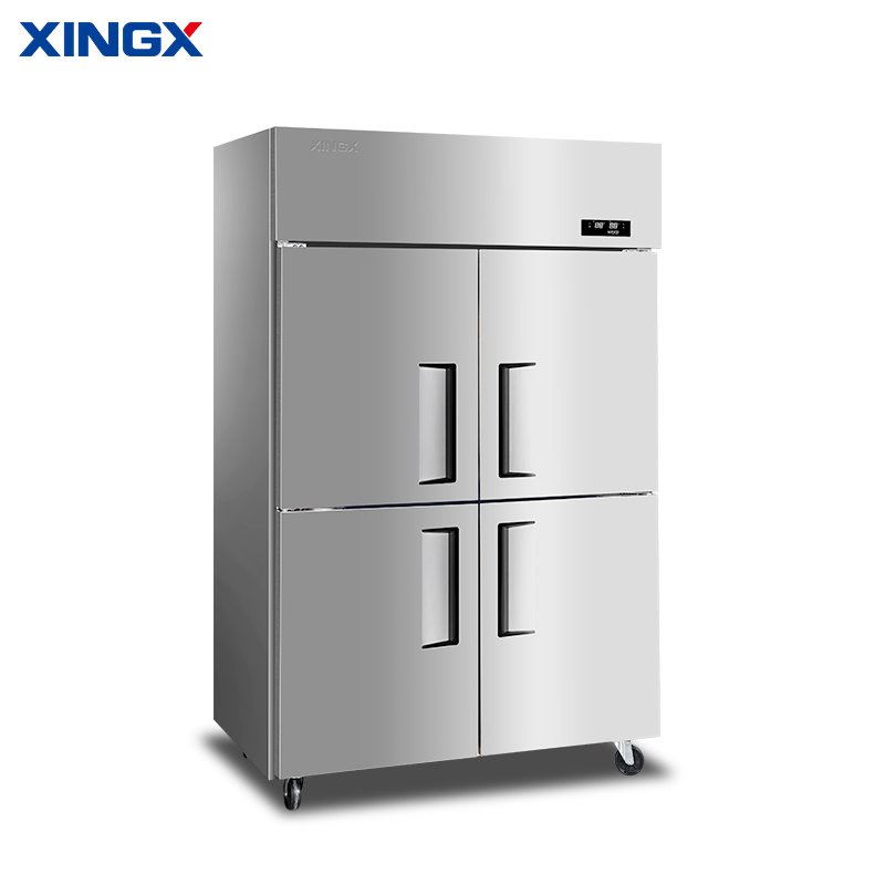 星星 KD-1271GT4 商用对开门冰箱 915升大容量不锈钢拉丝顶置压缩机独立式设计