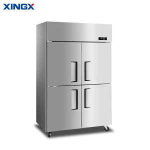 星星 KD-1271GT4 商用对开门冰箱 915升大容量不锈钢拉丝顶置压缩机独立式设计