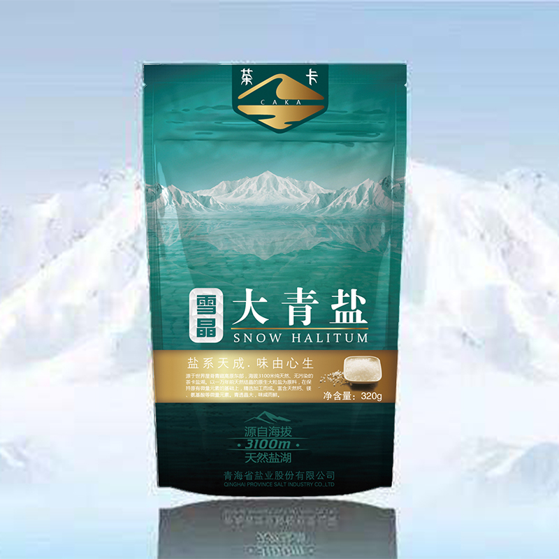 茶卡雪晶大青盐单包320g茶卡湖盐加碘食盐食用盐巴无抗结剂食盐细盐