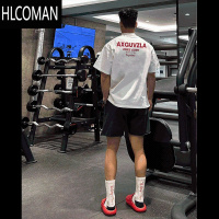 HLCOMAN2024美式新款高街oversize打底运动休闲短袖男上衣