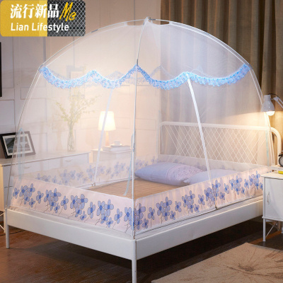 x加高蒙古包蚊帐蚊帐1.5m床蒙古包可拆洗蒙古包儿童卡通蚊帐 女孩 三维工匠