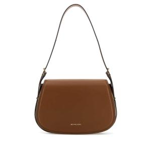 Michael Kors女包女士翻盖单肩斜挎包真皮手提链条包情人节礼物 BEIGE_O_TAN