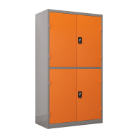 臻远ZY-GJGA-42 重型工具柜车间重型储物柜铁皮柜 通双节无网四层 桔灰色