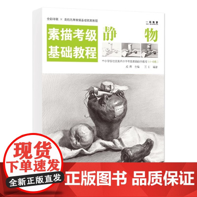 素描考级基础教程静物(4-6级)中小学社会美术考级零基础入门王引素描静物步骤解析对照临摹画册全国高考艺考教材书籍