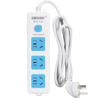 赛时工控(SHSSGK) SKSC8-10020D 三位5孔 移动式排插 (单位:个) 蓝白