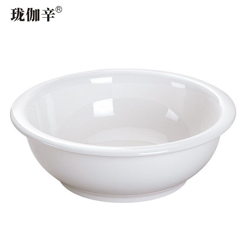 珑伽辛 白色陶瓷大汤碗 汤盆 11英寸/个