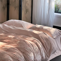 高端小贵妇名媛丝绒四件套秋冬亲肤高级感被套柔软床品