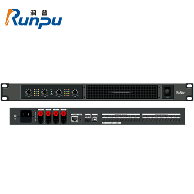 润普Runpu会议音频扩声系统八进八出音频处理器四通道功放4*400瓦大功率立体声会议功放RP-S4-G4C