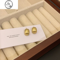 JiMi拉丝哑光弧形耳钉女2022年新款潮高级感轻奢耳环韩国气质网红耳饰