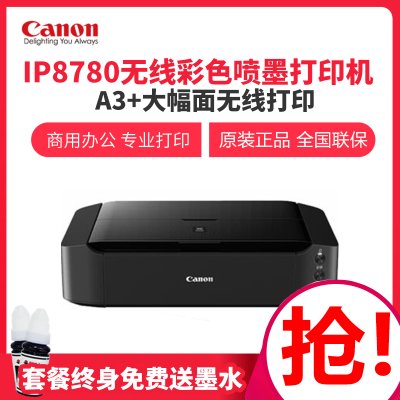 佳能(Canon)腾彩PIXMAiP8780喷墨打印机高品质A3+幅面打印机a3a4无线彩色照片打印机6色商用家用文档图纸办公打印机标准配置
