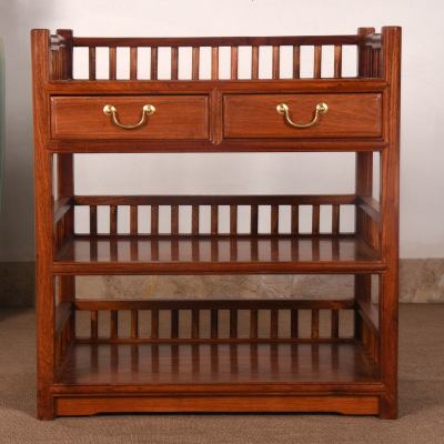 红木花梨木餐边柜鸡翅木茶水柜置物架实木中式橱柜可移动茶水架