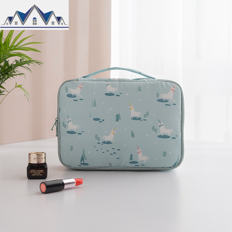 网红化妆包女便携大容量护肤品刷ins风超火简约旅行洗漱袋收纳盒 三维工匠收纳包