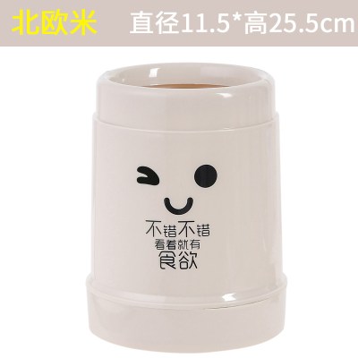 筷子篓置物架笼家用创意收纳盒厨房筒沥水快桶多功能放勺子的餐具 敬平 带盖筷子笼-北欧米筷笼