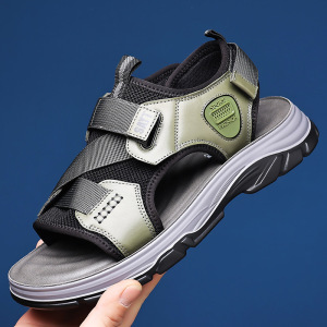 沙滩鞋男软底防滑外穿休闲凉鞋一脚蹬驾车轻便透气休闲鞋