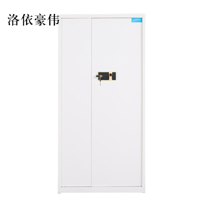 洛依豪伟保险柜铁皮资料柜矮柜办公室储物柜通门白色指纹锁900*420*1850