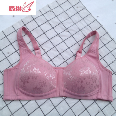 477前扣无钢圈聚拢薄款胸罩妈妈内衣女中老年40-50岁舒适文胸 费琳