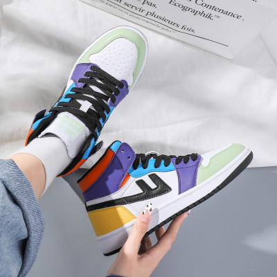 回力(Warrior)高帮运动板鞋男款变色龙时尚百搭休闲鞋