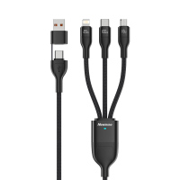 纽曼(Newmine)数据线三合一100W二拖三充电线平板华为笔记本车载充电线多功能适用