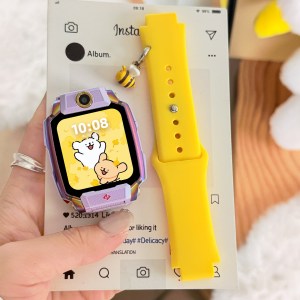 [紫钻草莓]适用小天才电话手表Z11表带Z10/Z9/Z8/Z7/Z6Pro反扣硅胶表带D2/U5/N5配件3139H