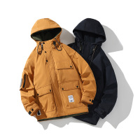 秋冬季新款男士羽绒服连帽宽松休闲工装潮牌加厚保暖时尚男装外套