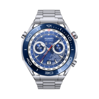 华为(HUAWEI) WATCH Ultimate 钢色 非晶锆表壳 钛金属表带纵横海洋 (55020AGE)