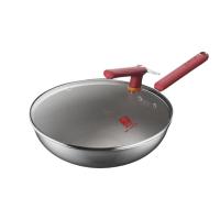 康巴赫(KBH)无涂层钛盾防粘锅少油烟燃气电磁炉通用 钛盾炒锅KGT-C32D