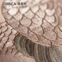 家柏饰(CORATED)新中式抱枕靠垫中国风客厅沙发靠枕套床头靠背腰枕 云中鹤