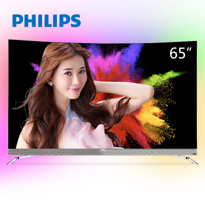 飞利浦（Philips）65POD901C/T3 65英寸 4K超高清 智能 OLED曲面 流光溢彩电视机（银色）