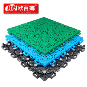 欧百娜室外悬浮地板篮球场半场室外成人羽毛球匹克球网球拼装地垫软塑塑胶运动地板 六福PLUS