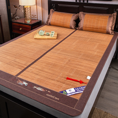 夏季凉席双面折叠草席学生宿舍竹席1.8米床家用凉席安吉席子_447