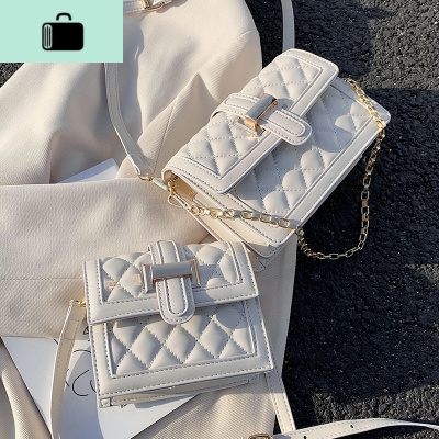 时尚菱格洋气小包包女2020流行新款潮韩版链条单肩百搭ins斜挎包NEW LAKE女斜挎包