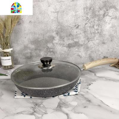 平底锅不粘不沾煎锅家用千层 牛排 烙饼电磁炉燃气 FENGHOU 深灰色16.5cm加厚款1-5人适用送木铲+盖子