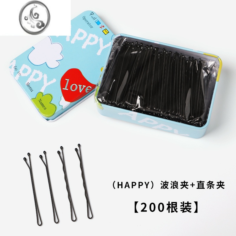 JiMi黑色简约发夹女夏一字夹发卡小夹子头饰边夹发卡碎发刘海卡子钢夹