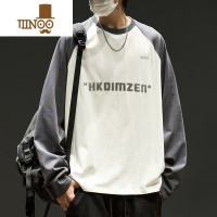 YANXU秋季长袖t恤男青少年圆领美式潮牌男生卫衣冬打底衫