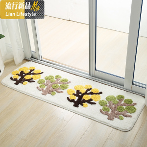阳台长条地垫防滑吸水卫生间垫卧室厨房脚垫推拉床边垫子地毯 三维工匠