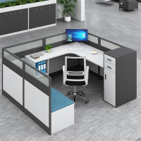 易企采 单人位 带午休床办公桌大尺寸卡位职员屏风工位桌