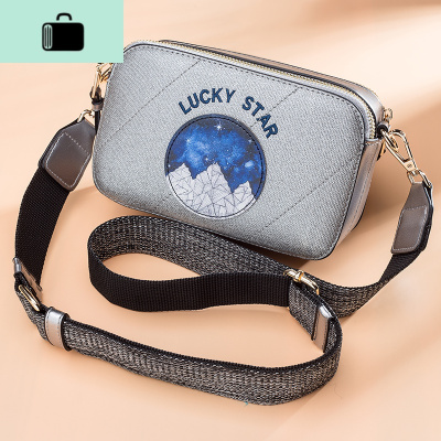 原创包包2020新款潮百搭女包网红小方包夏天时尚单肩斜挎包相机包NEW LAKE 银色女斜挎包