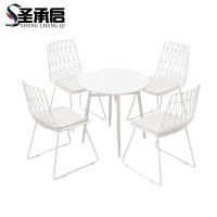 圣承启 桌椅组合 白色一桌四椅 套