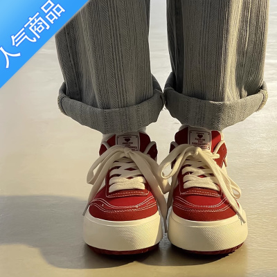 SUNTEK厚底配裙子小白鞋女ins潮百搭薄款透气2023夏秋季新帆布板鞋