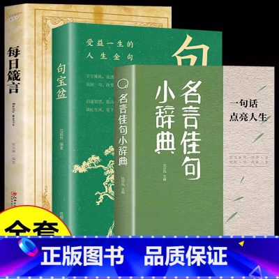 [全3册]句宝盆+每日箴言+名言佳句小辞典 [正版]句宝盆小句子里的大道理 字字珠玑说透人性短短一句话改变人生名言佳