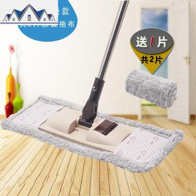 平板拖把家用大号免手洗懒人拖夹毛巾夹固式拖布升级版新款 三维工匠