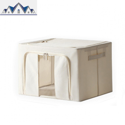 加粗铁架牛津布收纳箱布艺收纳家用折叠衣物被子大号整理箱储物盒 三维工匠